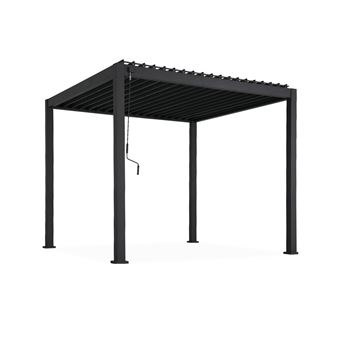 Pérgola bioclimática sweeek | alumínio com lâminas ajustáveis | 3x3m | anthracite - 1