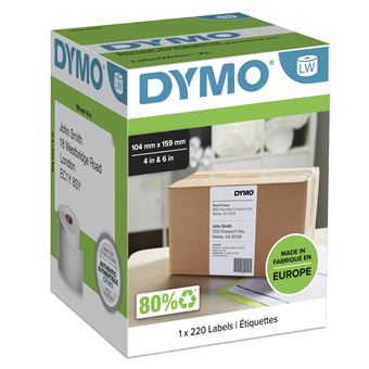 Etiqueta para Impressão DYMO LW - Etiquetas de envio extra grandes - 104 x 159 mm - S0904980 | Branco - 1