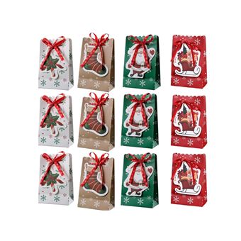 Sacos de Presente de Papel de Natal V-REEL | Fofos e Estilosos | 12 unidades - 1