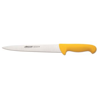 Faca Fileteador Arcos Cor - Prof 295500 de Aço Inoxidável Nitrum e Ergonômico Punho Amarelo e 25 cm - 1