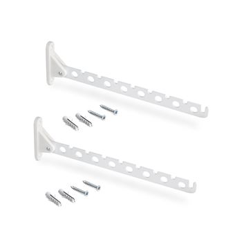 Suportes de cabides rebatíveis para roupeiro Emuca Jagmet | Pintado branco | Aço | 1 kit - 1