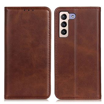 Capa de couro dividida à prova de queda, fechamento automático magnético com apoio Magunivers para Samsung Galaxy S23 Plus 5G - café - 1