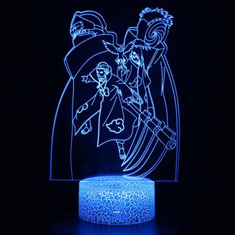 Lâmpada 3D HSMY | Infantil | Multicolorido com Controlo Remoto | Naruto | 1304 - 1