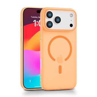 Capa PC com magnético, textura fosca e macia V-REEL QT07 para iPhone 14 Pro Max - Laranja - 1