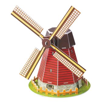 Puzle 3D DAM | papelão Moinho Holandês | 20peças - 1