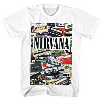 T-shirt Rock Off NIRVANA | Cassettes | Branco | M - 1