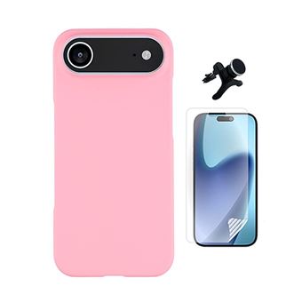 Kit Película Hydrogel Frente + Capa Silicone Líquido + Suporte Reforçado PHONECARE para Apple iPhone 17 Air | Rosa - 1