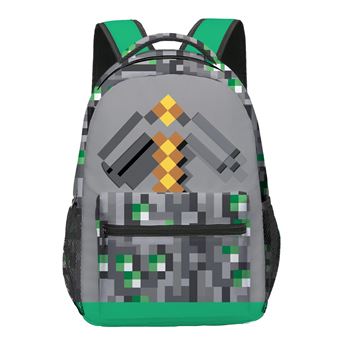 Mochila Escolar Infantil DreamWorks | Minecraft | 30 x 17 x 40 cm | Verde 1829 - 1