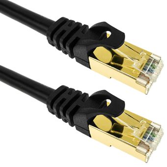 Cabo de Rede Ethernet BeMatik | 2 m | LAN Sftp Rj45 Cat.7 - Preto - 1