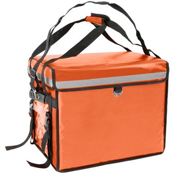 Mochila Isotérmica PrimeMatik | 45 x 35 x 33 cm | Laranja para Churrascos e Entrega de Comida em Motocicleta e Bicicleta - 1