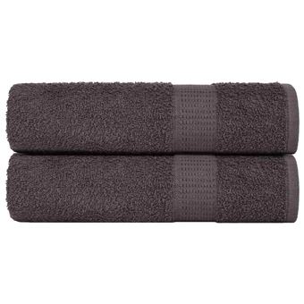 Toalhas de banho vidaXL | 2 Peças | 100x150cm | 360 gsm 100% algodão antracite - 1