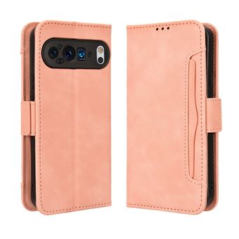 Capa FOXDOCK Protetora para Google Pixel 9 | Suporte e Flip de couro PU | À Prova de Choque | Rosa - 1