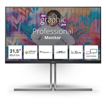 Monitor AOC U32U3CV | LCD | 4K UHD | 4 ms | 60 Hz | 31.5" | F - 1
