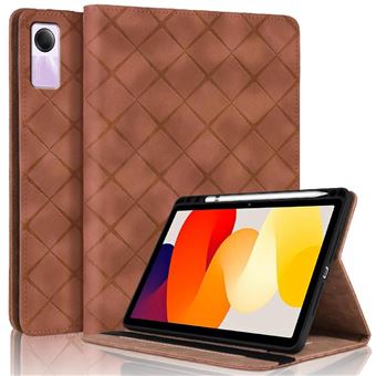 Capa de luxo com aba ZURSANA para Xiaomi Redmi Pad SE 11'' 2023 | Suporte para caneta stylus | Castanho - 1