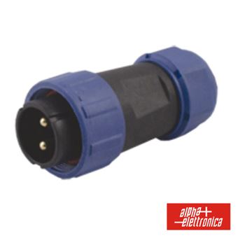 Ficha Alimentação Macho Alpha-Elettronica 2 Pinos 30A À Prova Água - 1