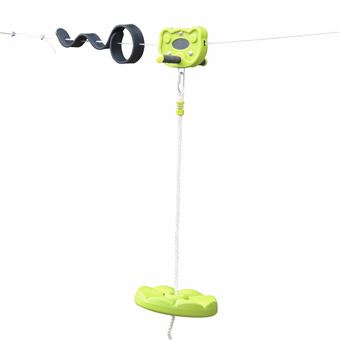 Tirolesa sweeek com baloiço de disco de 30m | Verde - 1