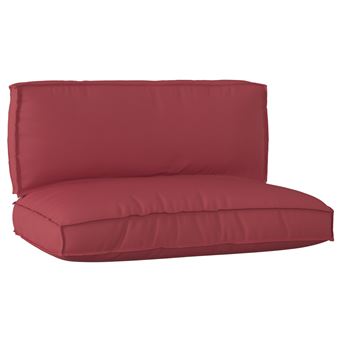 Conjunto de Almofadas para Paletes vidaXL | 2 Peças | Vermelho Vinho em Tecido Oxford - 1