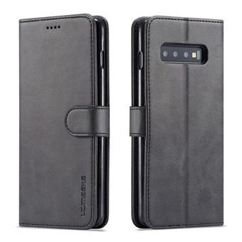 Capa Magunivers PU estande preto para Samsung Galaxy S10