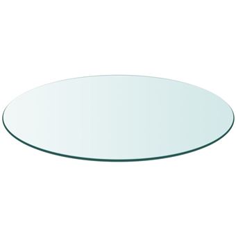 Tampo de Mesa vidaXL em Vidro Temperado Redondo 700mm 70x70x0.8cm - 1