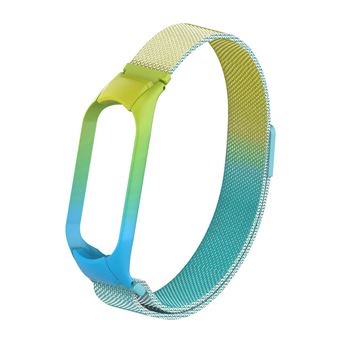Bracelete de Aço Inoxidável HSMY para Xiaomi Mi Band 4/ 3 - Azul&Verde - 1