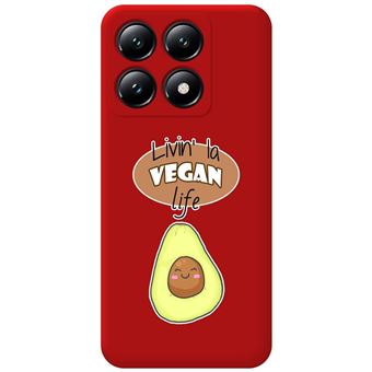 Capa de Silicone TUMUNDOSMARTPHONE líquido vermelho para Xiaomi 14T Pro 5G desenhos de design Vegan Life - 1