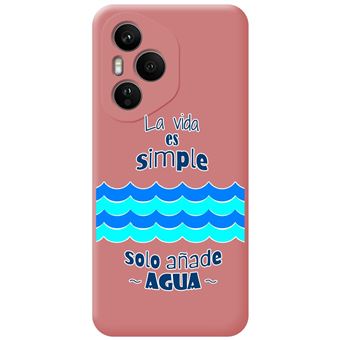 Capa Tumundosmartphone de Silicone Líquido rosa para Honor 400 Pro 5G com desenhos à prova d'água - 1