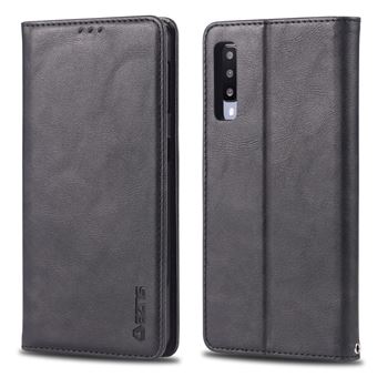 Capa PU estilo retro com titular do cartão preto para Samsung Galaxy A50