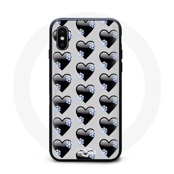 Capa Maniacase para Iphone XS Maxcorações Papel de Parede Preto - 1