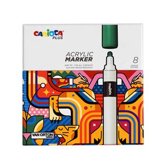 Marcador Acrílico Carioca Plus | 8 Cores - 1