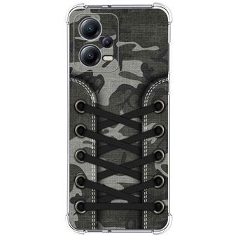 Capa Tumundosmartphone de silicone anti-choque para Xiaomi Redmi Note 12 5G design Tênis 15 desenhos - 1