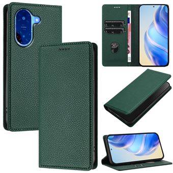 Capa Tipo Carteira FOXDOCK para Xiaomi Redmi A5 | Fecho Magnético | Bloqueio RFID | Pele | 3 Compartimentos para Cartões | Verde escuro - 1