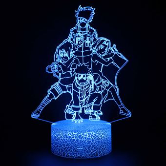 Lâmpada 3D HSMY | Infantil | Multicolorido com Controlo Remoto | Naruto | 1661 - 1