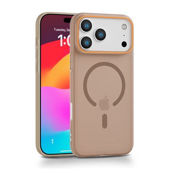 Capa PC com magnético, textura fosca e macia V-REEL QT07 para iPhone 14 Pro Max - Dourado - 1