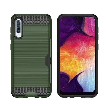 Capa Magunivers para Samsung Galaxy A50 e TPU Híbrido com Slot para Cartão Verde