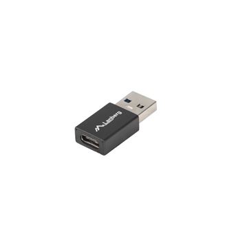 cabo de interface/adaptador de género Lanberg AD-UC-UA-01  USB 3.0 Type A USB 3.0 Type C Preto - 1