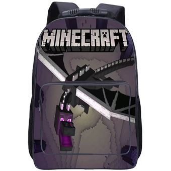 Mochila Escolar Infantil DreamWorks | Minecraft | 30 x 18 x 44 cm | Preto 1836 - 1