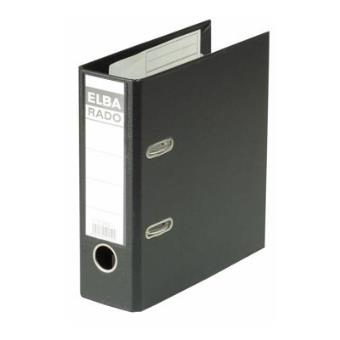 Elba Lever Arch File Rado Plast, 75 mm, for A5 Portrait, PVC Black Preto - 1
