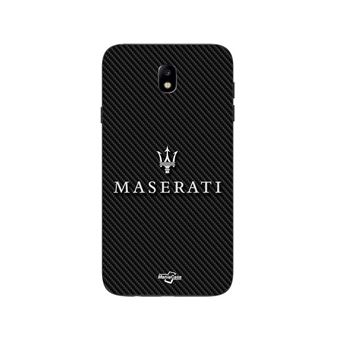 Capa Maniacase para Samsung Galaxy j7 2018 MASERTATI BRANCO CARBONO Rato e casco - 1
