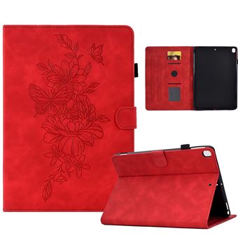 Capa ZURSANA para Samsung Galaxy Tab A7 10,4 " 2022/2020 T503/T509/T500/T505/T507 | Flip | Pele PU | Design de Borboleta em Relevo | Vermelho - 1