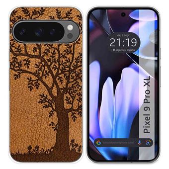 Capa de Silicone TUMUNDOSMARTPHONE para Google Pixel 9 Pro XL 5G | desenhos Couro 03 - 1