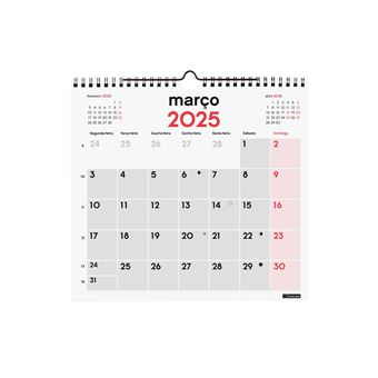 Calendário de Parede 2025 Finocam 780510025 | 26,5X24,5cm - 1
