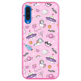 Capa Hapdey para Samsung Galaxy A50 2019 | Silicone Flexível em TPU | Design - Rosa