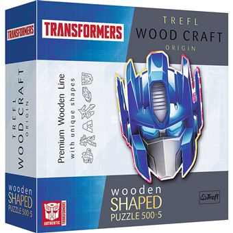 Puzzle Trefl Transformers Desenhos Animados Wooden Shaped  500+5 | 505 Peças - 1