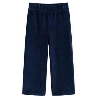 Calças para criança | vidaXL | bombazina azul-marinho 92 | 1,5 a 2 anos - 1