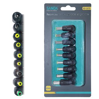 Pack Universal Sanda SD-1075 Pontas / Connectores para Carregador | Ajustável - Preto - 1