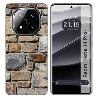 Capa TUMUNDOSMARTPHONE de silicone para Xiaomi Redmi Note 14 Pro+ Plus 5G Brick Design 03 Desenhos - 1