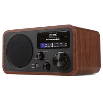 Rádio daewoo drp-134 pesoal análogo preto, madeira - 1
