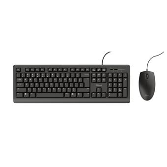Teclado com Fios + Rato Trust Primo | Idioma: Espanhol | Preto - 1