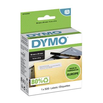 Etiqueta para Impressão DYMO LW - Etiquetas multiusos - 19 x 51 mm - S0722550 | Branco - 1