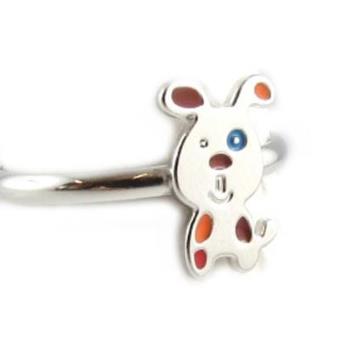 Altesse - Anel prata criança "Chien"tutti frutti - Tamanho 13 - 1